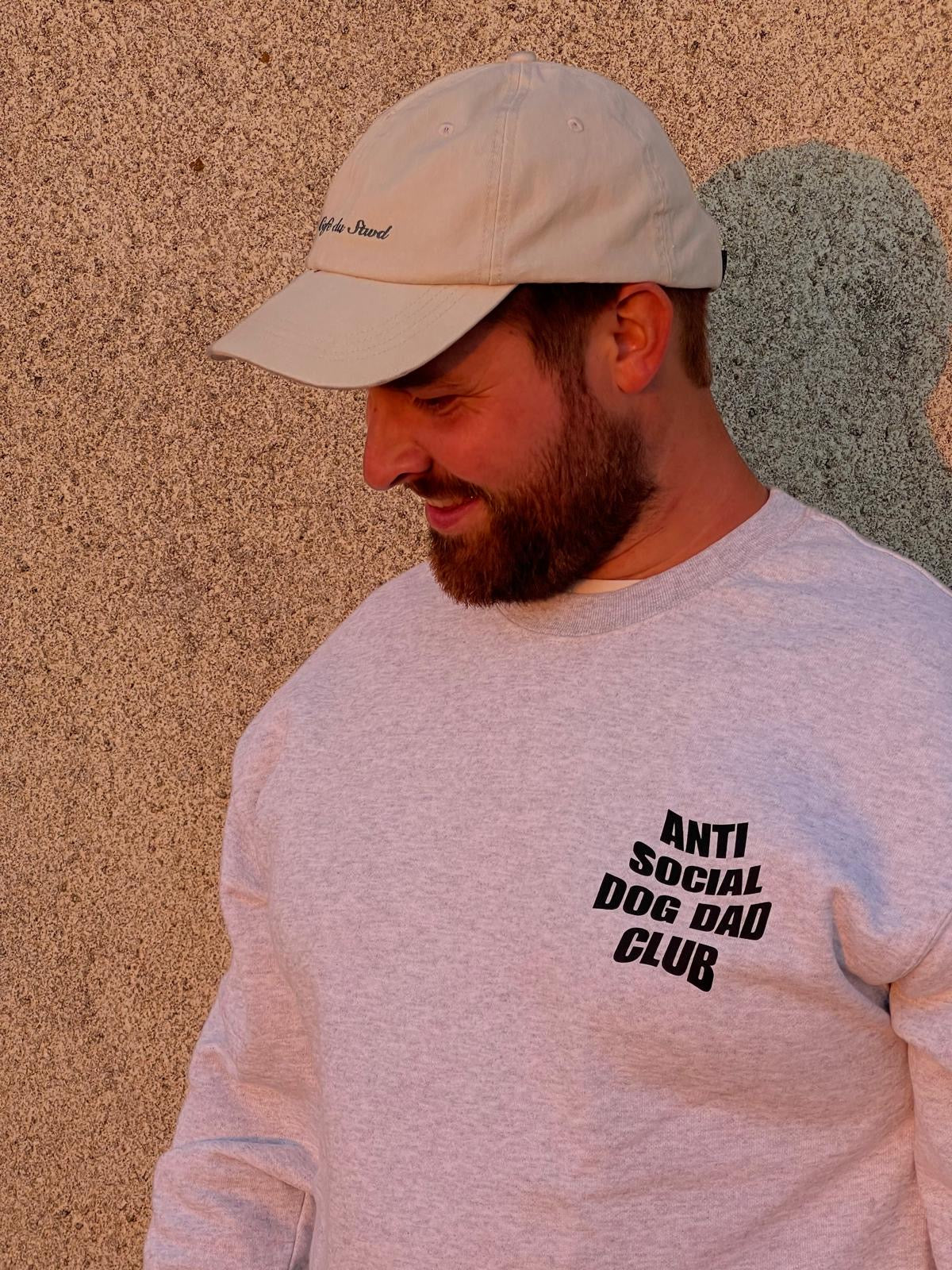 anti social dog dad club sweatshirt