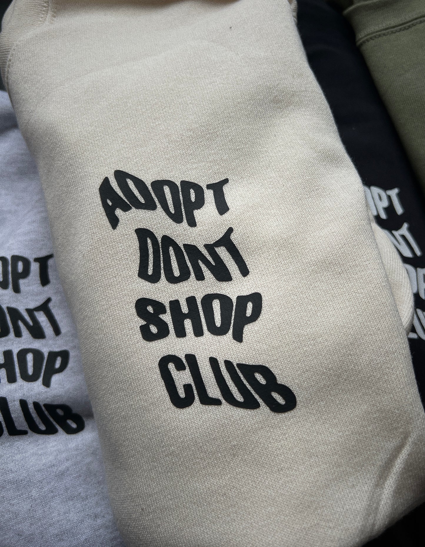 adopt don't shop club sweatshirt